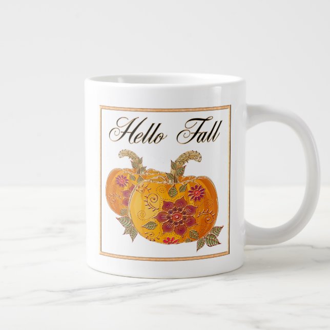 Grande Tasse Bonjour automne (Droite)