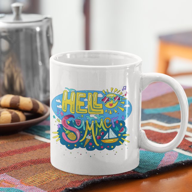 Grande Tasse Bonjour été (Créateur téléchargé)