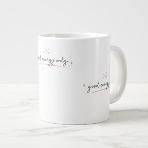 Grande Tasse Bonne Énergie Uniquement Minimaliste Positive 
