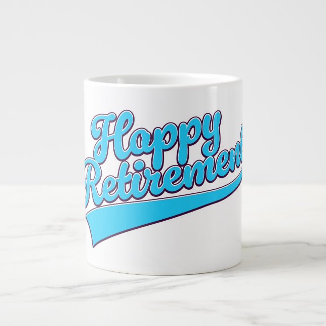 Grande Tasse Bonne retraite édition bleue (Devant)