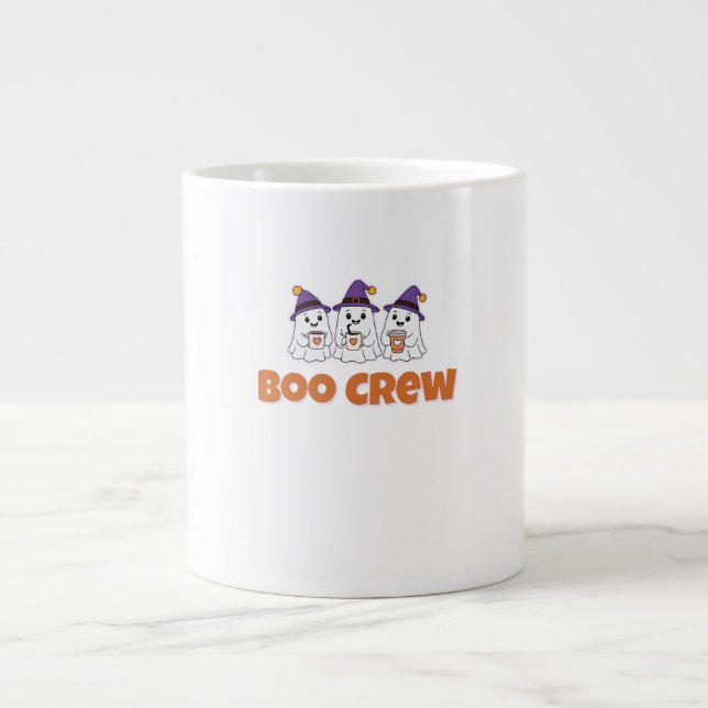 Grande Tasse Boo Crew – Cute Halloween Ghosts Design (Devant)