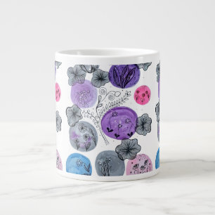 Grande Tasse Botanique Aquarelle Artistique