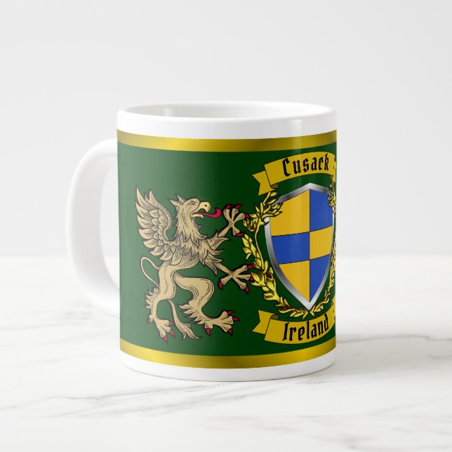 Grande Tasse Bouclier irlandais et Griffins (Devant gauche)