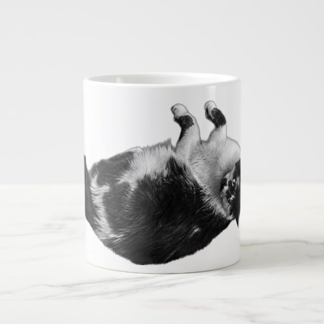 Grande Tasse Boue du matin de féline retournée (Devant)