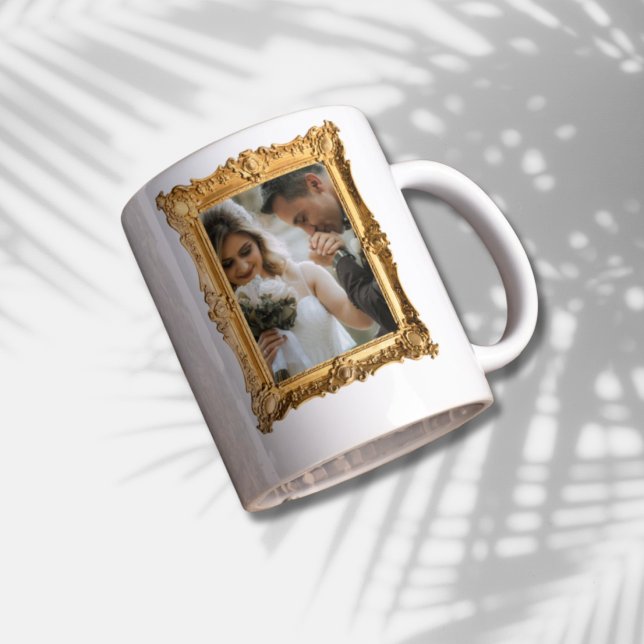 Grande Tasse Boug-cadeau mariage Keepsaké - Photo personnalisée (Couples Wedding Gift - Custom Photo and Name)