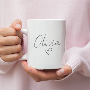 Grande Tasse Boug cadeau personnalisé pour fille avec nom et co