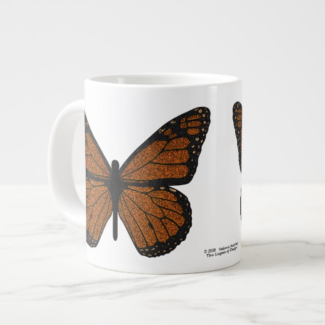 Grande Tasse Boug de spécialité de monarque gribouillé (Devant gauche)