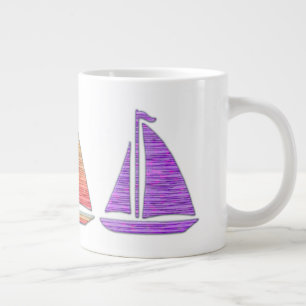 Grande Tasse Boug de spécialité en voilier coloré