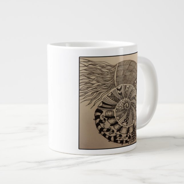 Grande Tasse Bouge de café en filet (Devant droit)