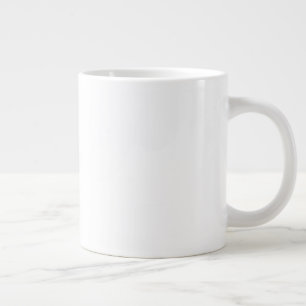Grande Tasse Bouillie de café géante blanche