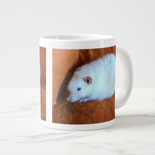Grande Tasse Boule de rat blanc de boule de neige (Devant droit)
