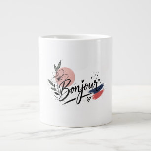 Grande Tasse Bouquet de fleurs à l'aquarelle élégant Floral vin