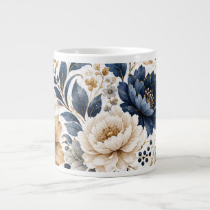 Grande Tasse Bouquet de fleurs à l'aquarelle élégant Floral vin