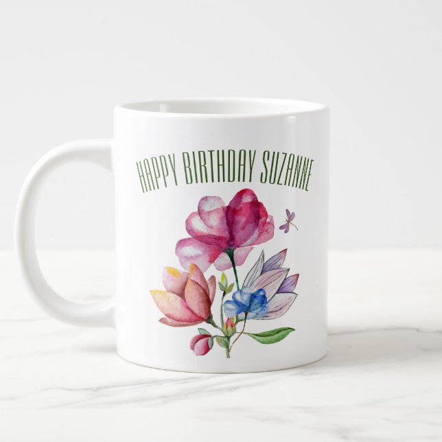 Grande Tasse Bouquet Floral Printanier (Gauche)