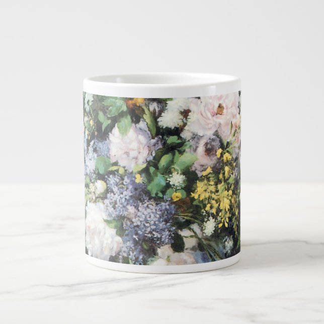 Grande Tasse Bouquet printanier par Pierre Renoir, Fleurs de sa (Devant)