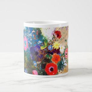 Grande Tasse Bouquet vintage de fleurs par Odilon Redon