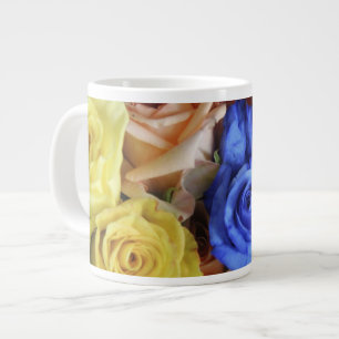 Grande Tasse Bouquets de roses fraîches assortis