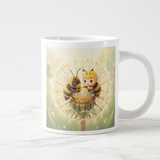 Grande Tasse Bourdon doré en danse fleurie.5