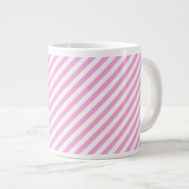 Grande Tasse Boutique Stripes Rose - (Devant droit)