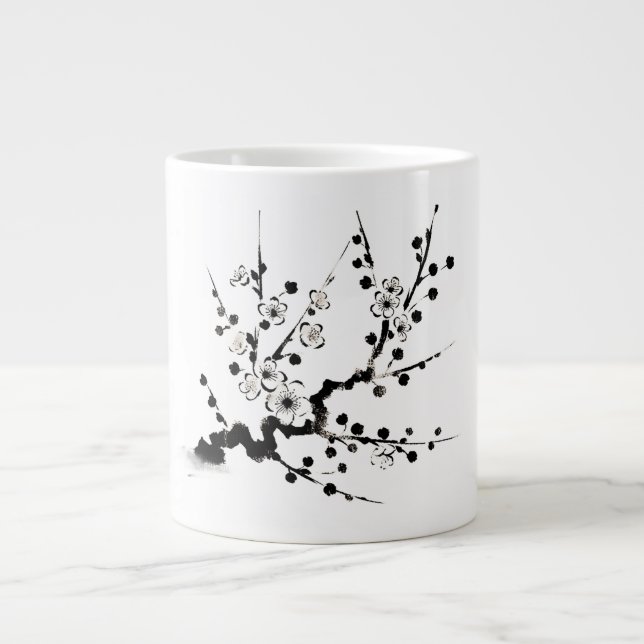 Grande Tasse Branche de fleurs de cerisier (Devant)