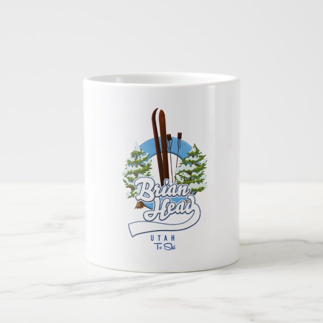 Grande Tasse Brian Head Utah pour logo de ski (Devant)