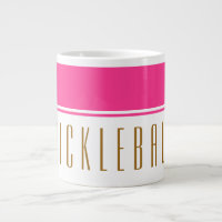 Bright rose blanc bloc de couleur grand texte PICK