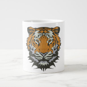Grande Tasse Broderie imitation tête de tigre