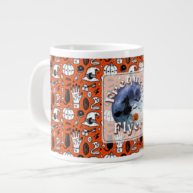 Grande Tasse Broomstick pour sorcière Halloween Circulaire fréq (Devant gauche)
