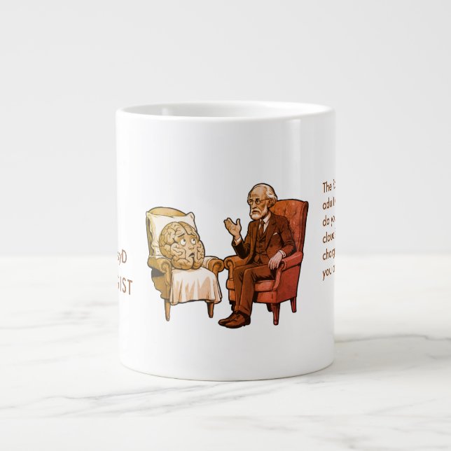 Grande Tasse Brown Rorschach Freud Brain Psychologist Mental He (Devant)
