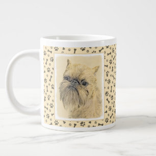 Grande Tasse Bruxelles Griffon Peinture - Cute Original Chien A