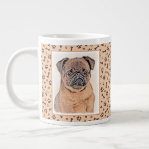 Grande Tasse Bruxelles Griffon Smooth Painting Original Chien A