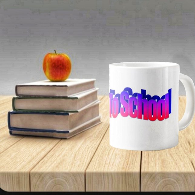 Grande Tasse BTS-Rouge-Bleu (This jumbo coffee mug sets the tone for the school year!)