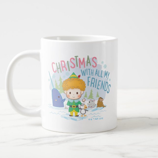Grande Tasse Buddy l'Elfe Noël avec tous mes amis (Gauche)
