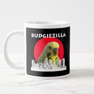 Grande Tasse Budgiezilla Budgie Bird Budgerigar Parakeet Parrot