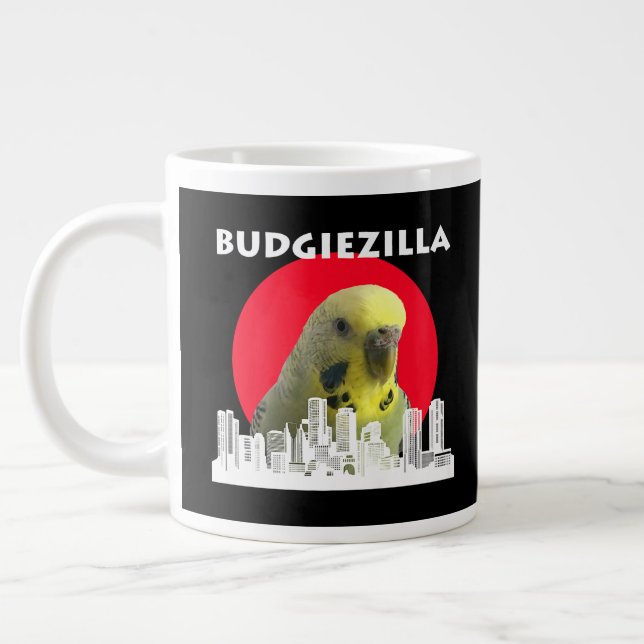 Grande Tasse Budgiezilla Budgie Bird Budgerigar Parakeet Parrot (Gauche)