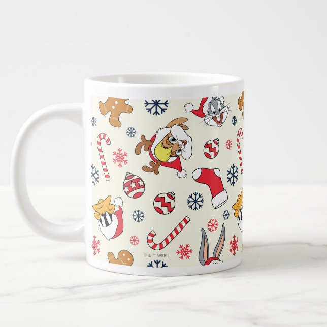 Grande Tasse BUGS BUNNY™, DAFFY DUCK™ & Lola Christmas Pattern (Gauche)