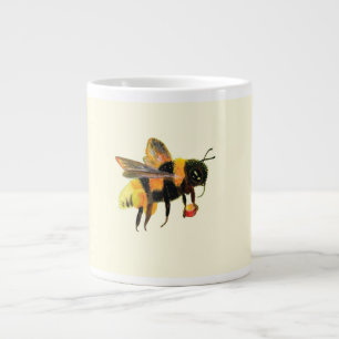 Grande Tasse Bumble Bee rassemble le Nectar et le pollen