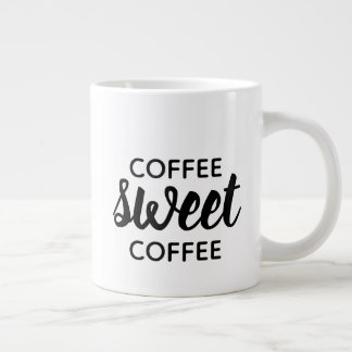 Grande Tasse Buveur de café doux typographie noire