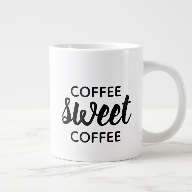 Grande Tasse Buveur de café doux typographie noire (Droite)