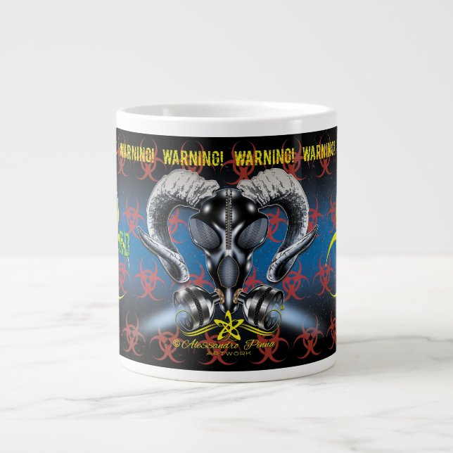 GRANDE TASSE BW ! AVERTISSEMENT BIOHAZARD ! CRÂNE (Devant)