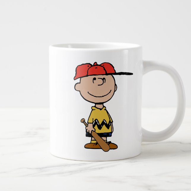 Grande Tasse cacahuètes | Charlie Brown Baseball Smile (Droite)