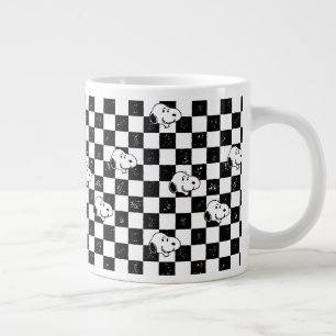 Grande Tasse cacahuètes   Drapeau À damiers Snoopy