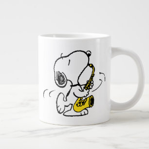Grande Tasse cacahuètes   Lecteur Snoopy Saxophone