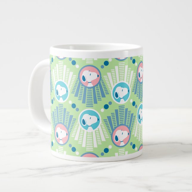 Grande Tasse cacahuètes | Snoopy Mint Green Deco Dreams Motif (Devant gauche)