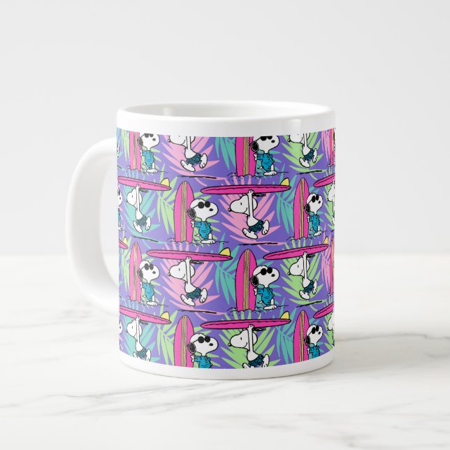 Grande Tasse cacahuètes | Snoopy Purple Surf Motif (Devant gauche)
