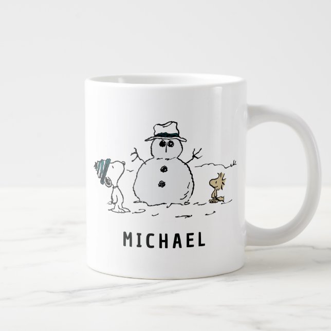 Grande Tasse cacahuètes | Snoopy & Woodstock Snowman | Ajouter  (Droite)