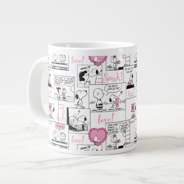 Grande Tasse cacahuètes | Valentine Heart Love Motif (Devant gauche)