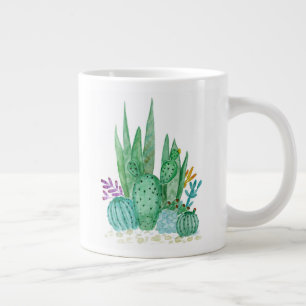 Grande Tasse Cactus, aquarelle