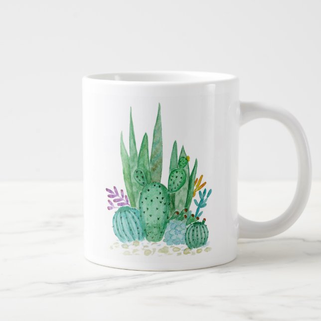 Grande Tasse Cactus, aquarelle (Droite)