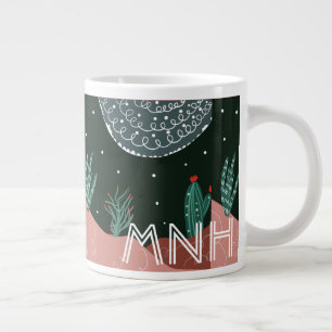 Grande Tasse Cactus Moderne Illustré Dessins Botaniques